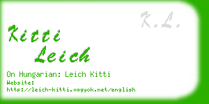 kitti leich business card